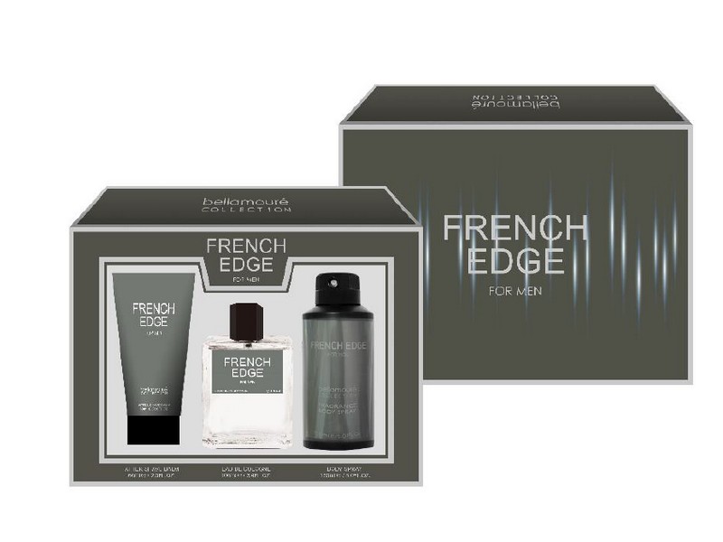 Bellamoure Mens 3 pc Shave Balm Set French Edge