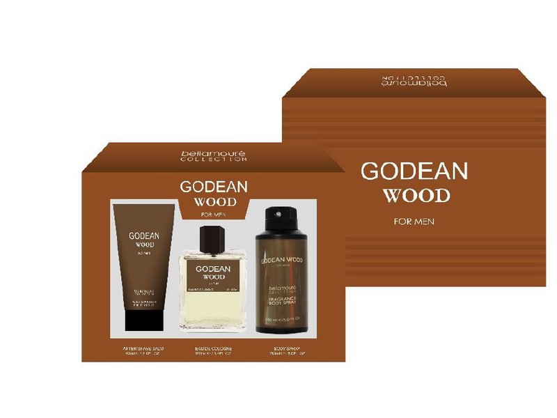 Bellamoure Mens 3 pc Shave Balm Set Godean Wood