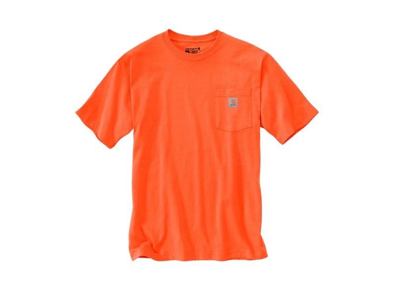 Men's Carhartt Pocket T Shirt Brite Orange