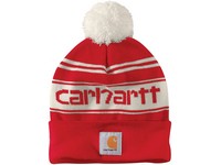 Carhartt Knit Pom-Pom Cuffed Logo Beanie