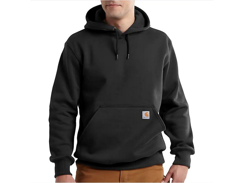 Men's Carhartt Rain Defender Loose Fit Heavyweight Hooded Black Sweatshirt