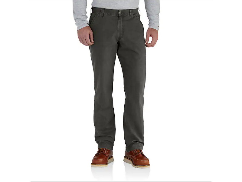 Men's Carhartt Rugged Flex Relaxed Fit Canvas Work Pants Gravel