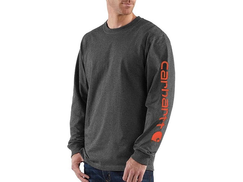 Men's Carhartt Graphic Lodo Long Sleeve T-Shirt Carbon Heather