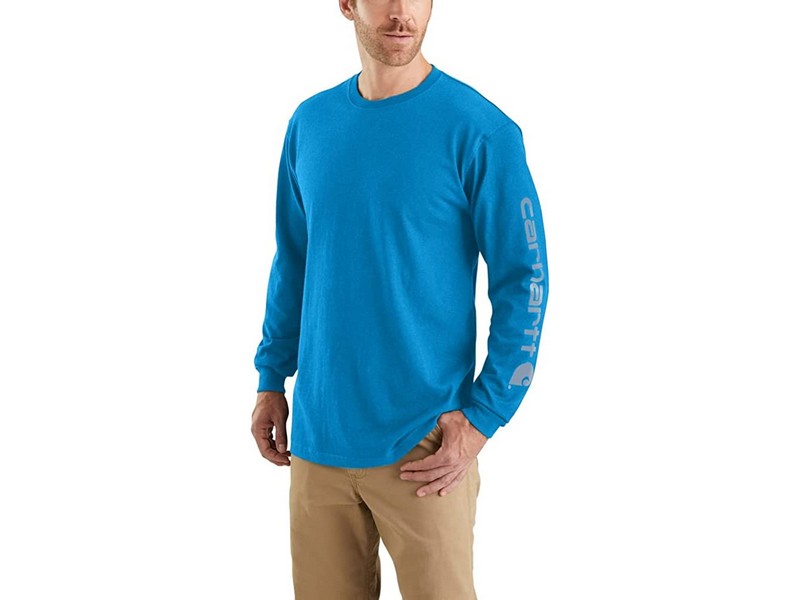 Men's Carhartt Graphic Lodo Long Sleeve T-Shirt Blue