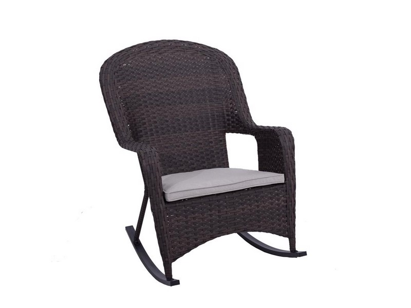 Living Accents Greenwich Brown Steel Frame Rocking Chair