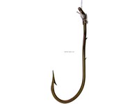 Tru-Turn Snelled Hook Forged/Spear Point Bronze size 10 5pk.