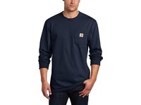 Carhartt Mens Long Sleeve T-Shirt Navy