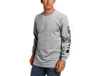 Men's Carhartt Graphic Lodo Long Sleeve T-Shirt Heather Gray