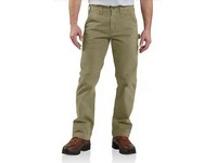 Men's Carhartt Twill Utitity Work Pantsd Dark Khaki