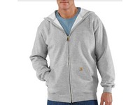 Carhartt Mens Full Zip Hoodie Heather Gray