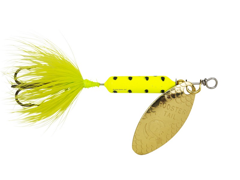 Wordens Rooster Tail 1/16oz Chartreuse Dalmation