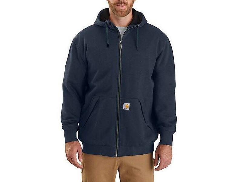 Men's Carhartt Rain Defender Thermal Lined Sweatshirt Navy