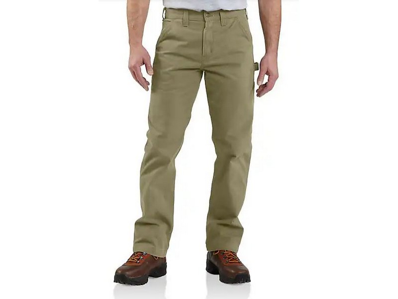 Men's Carhartt Twill Utitity Work Pantsd Dark Khaki