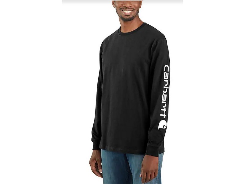 Men's Carhartt Graphic Lodo Long Sleeve T-Shirt Black