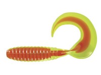 Mister Twister Fat Curly Tail 5" Chartreuse Red Core
