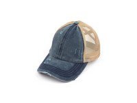 Ladies CC Mesh Back Pont Tail Hat Navy