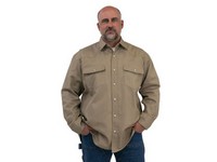 Men's Key Welders Long Sleeve Western Shirt Khaki
