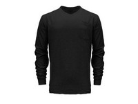 Key Mens Heavyweight Long Sleeve Pocket T-Shirt Black