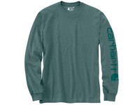 Men's Carhartt Graphic Logo Long Sleeve T-Shirt Sea Green