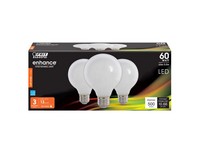 Feit Electric Enhance G25 E26 (Medium) Filament LED Bulb Soft White 60 W 3 pk