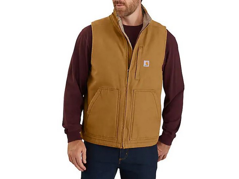 Men's Carhartt Sherpa Lined Vest Brown