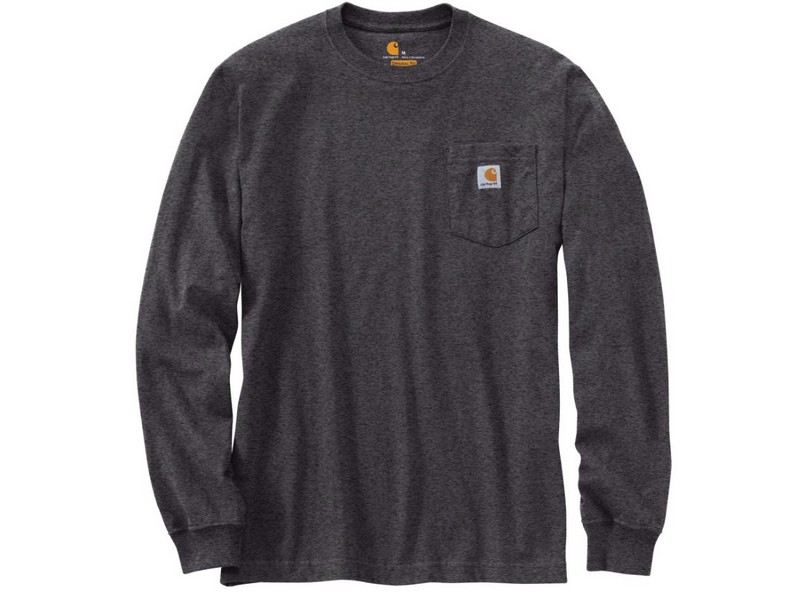 Men's Carhartt Long Sleeve T-Shirt Carbon Heather