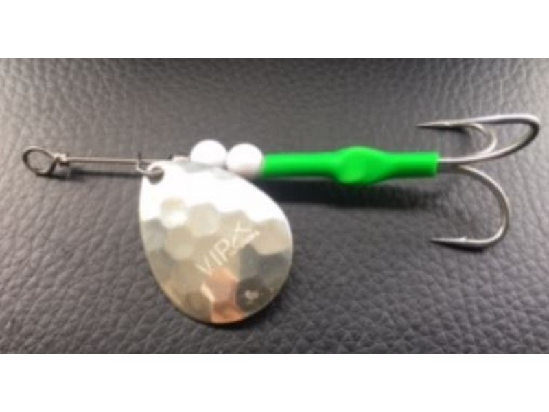 VIP Outdoors #3.5 Hex Colorado "Matte Silver" Salmon spinner