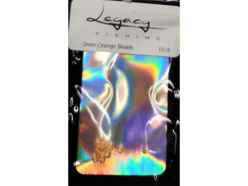 Legacy Fishing Beads 3mm Transparent Orange