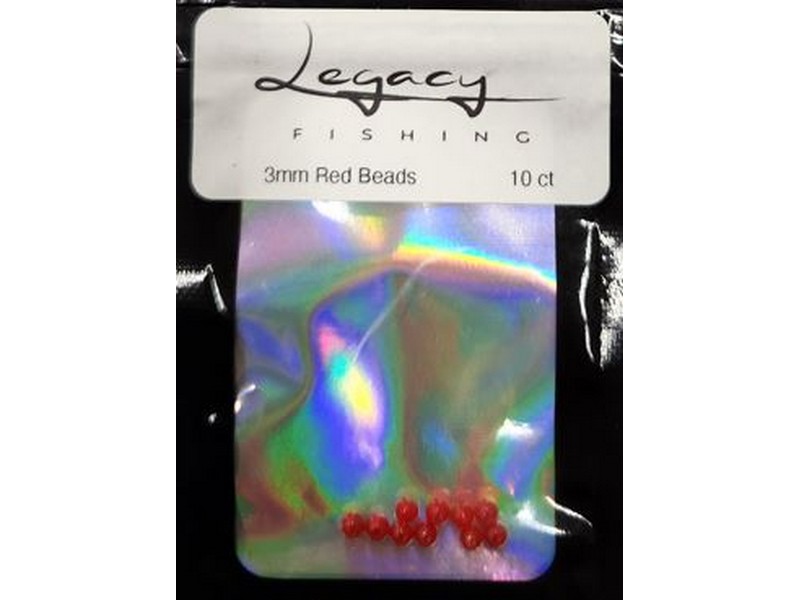 Legacy Fishing Beads 3mm Red