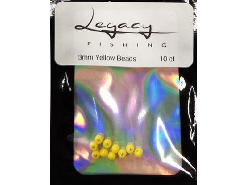 Legacy Fishing Beads 3mm Yellow