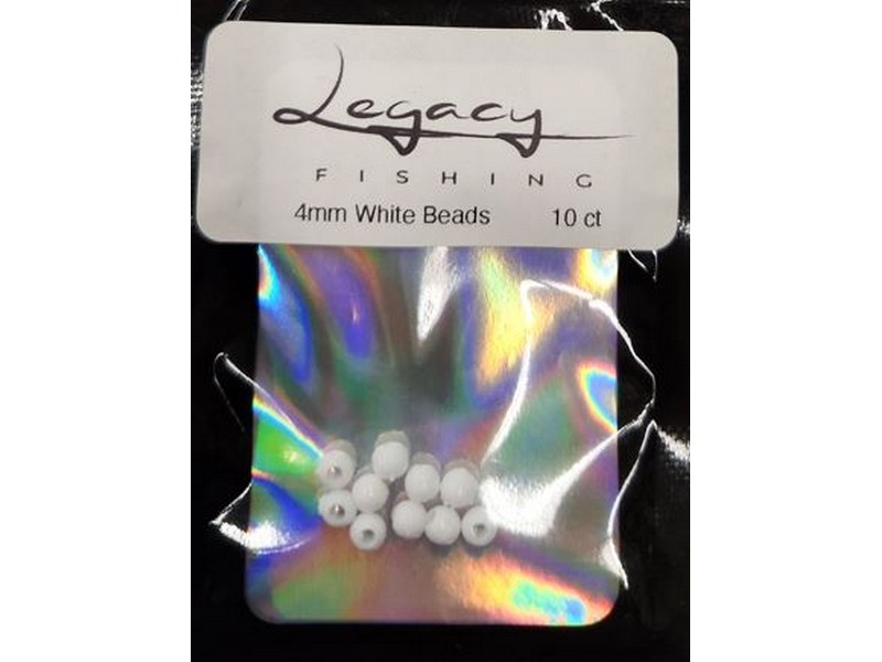 Legacy Fishing Beads 4mm White