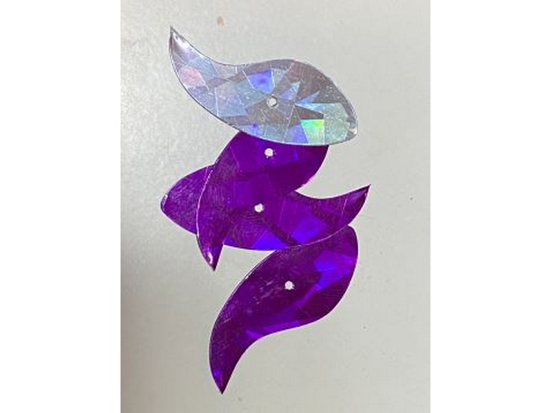 Tri City Tackle Vortex Blade size 1.5 Purple Ice Chip