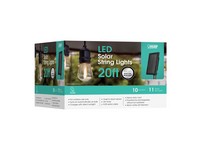 Feit Electric LED Solar String Light Set Clear 20 ft. 11 lights
