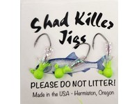 Shad Killers Dart Jigs 1/16oz. Chartreuse