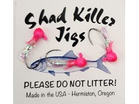 Shad Killers Dart Jigs 1/16oz. Hot Pink
