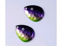 Vertical Jigs & Lures Pro Series Custome Blades 2pk. Purple Haze