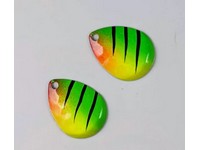 Vertical Jigs & Lures Pro Series Custome Blades 2pk. Fire Tiger