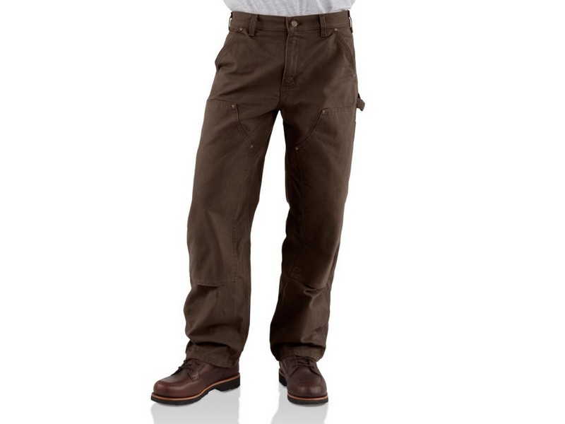 Men's Carhartt Double Front Utility Work Pant Dark Brown