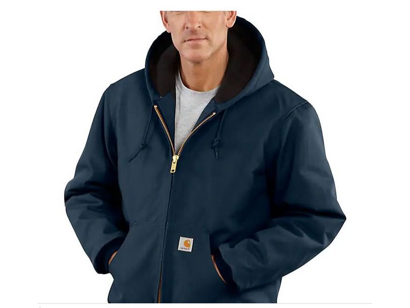 Men's Carhartt Flannel Lined Jacket Dark Navy