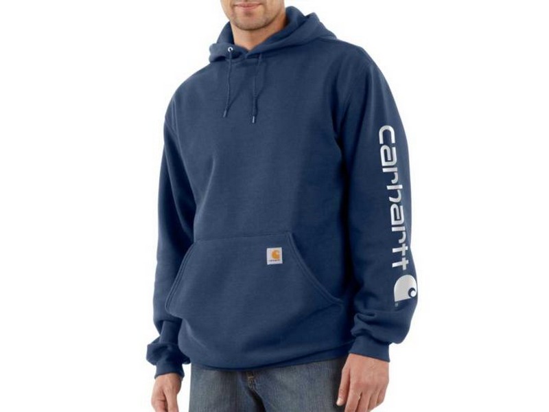 Men's Carhartt Logo Hoodie Navy