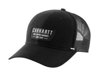 Men's Carhartt Canvas Mesh Back Black Patch Hat