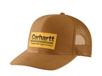 Men's Carhartt Mesh Back Brown Cap with Outdoor Logo Patch