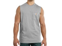 Men's Carhartt Pocket Muslce Shirt Heather Grey