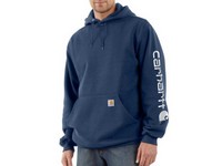 Men's Carhartt Logo Hoodie Navy