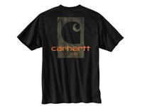 Men's Carhartt Logo T-Shirt Camo Black
