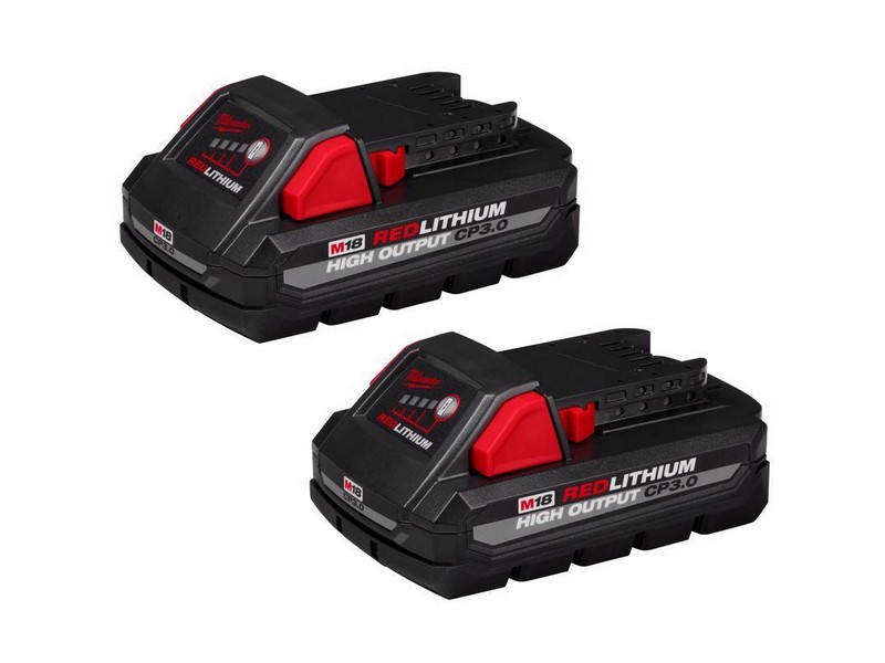 Milwaukee M18 REDLITHIUM CP3.0 18 V 3 Ah Lithium-Ion High Output Battery Pack 2 pc