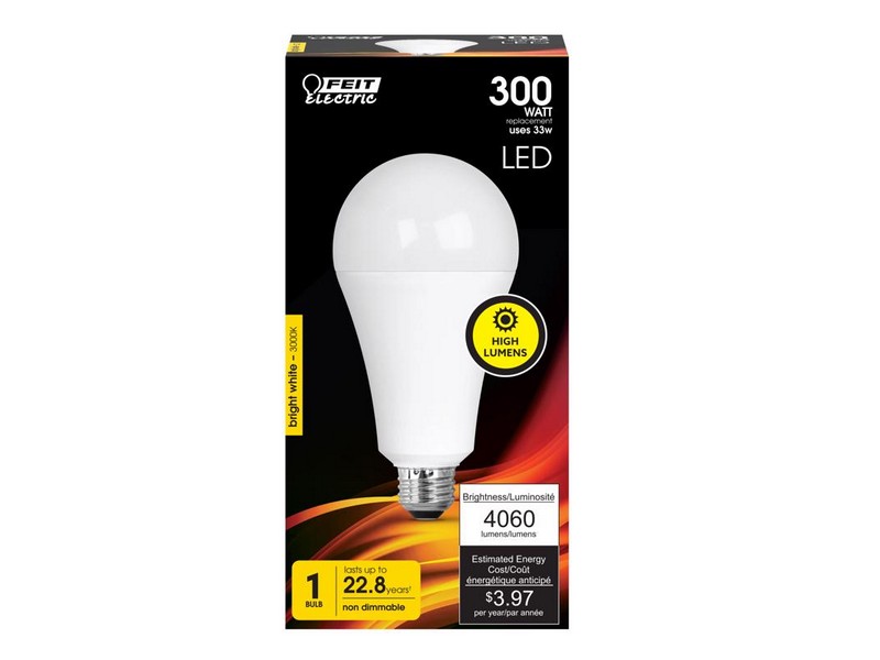 Feit Electric A21 E26 (Medium) LED Bulb Bright White 300 W 1 pk