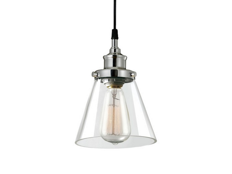 Globe Electric Parker Chrome Clear 1 lights Pendant Light