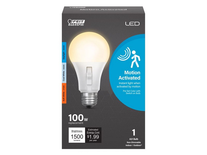Feit Electric A19 E26 (Medium) LED Motion Activated Bulb Tunable White/Color