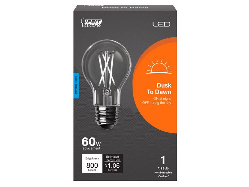 Feit Electric A19 E26 (Medium) LED Dusk to Dawn Bulb Daylight 60 Watt